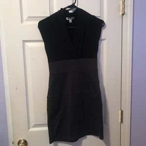 Black and Grey Bodycon Dress